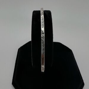 Vintage Navajo Sterling Silver Cuff Bracelet Melissa Yazzie 1980s